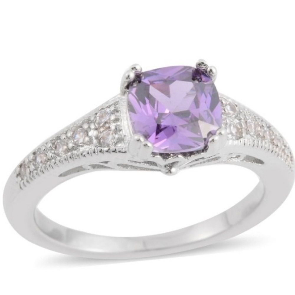 Simulated Amethyst Ring